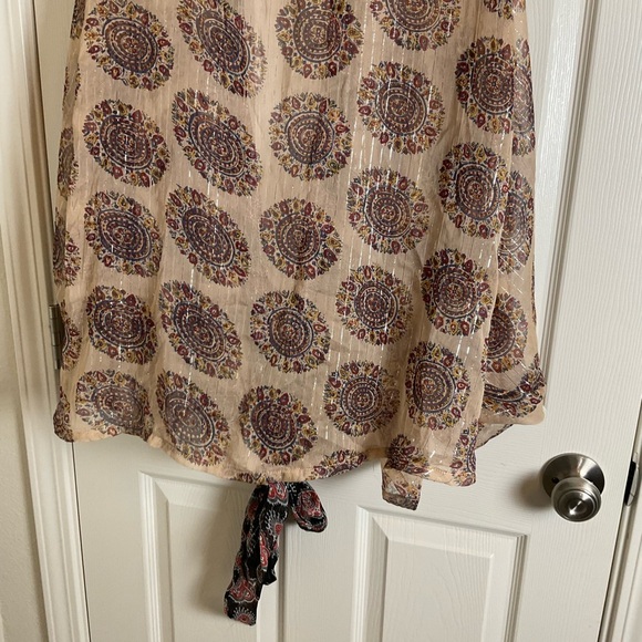 Free People Kantha Shimmer Tie Kimono in Desert Rose | REVOLVE - Picture 11 of 12